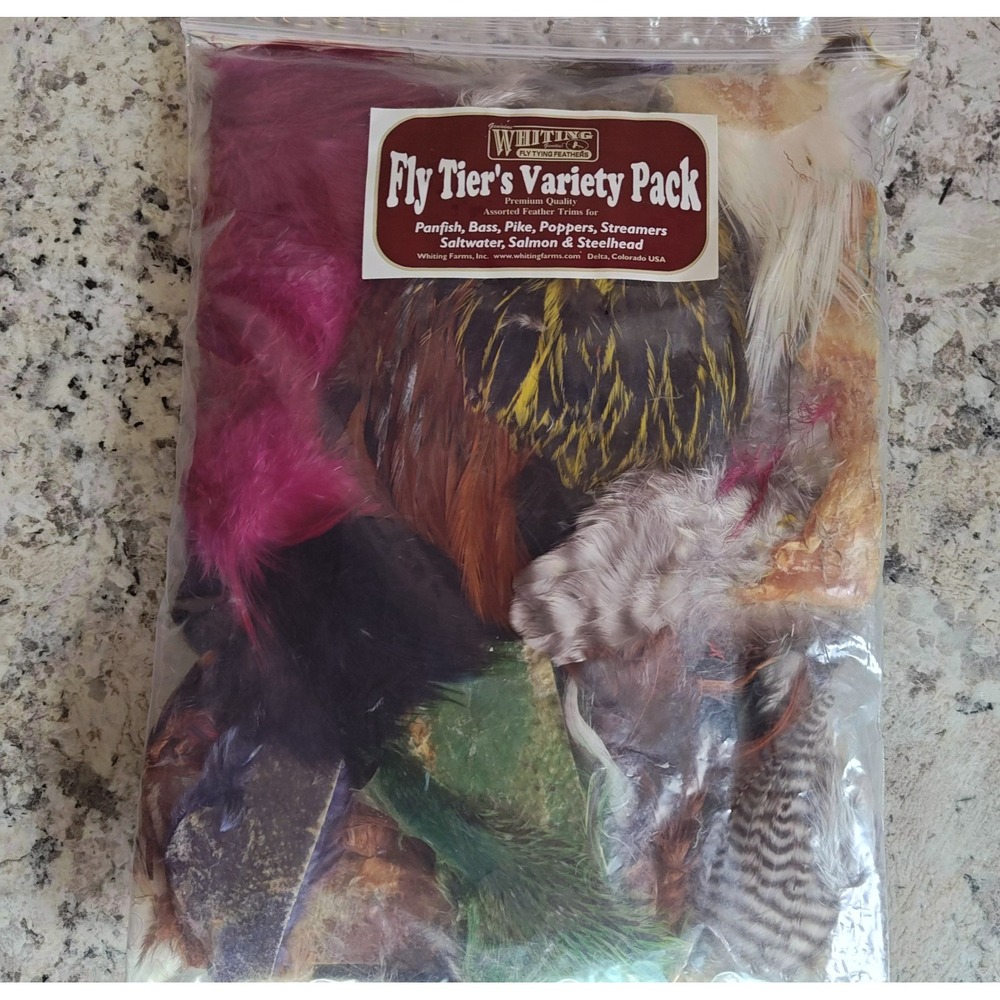 Whiting Fly Tiers Variety Pack Multicolor Feather Assortment Hackle Home Hobby